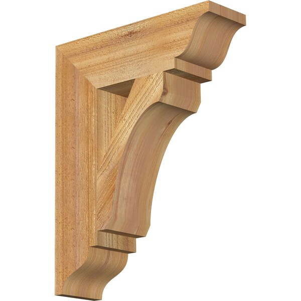 Ekena Millwork Legacy Traditional Rough Sawn Bracket, Western Red Cedar, 4"W x 14"D x 18"H BKT04X14X18LEC01RWR - main